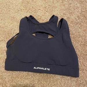 Alphalete surface keyhole sports bra charcoal S